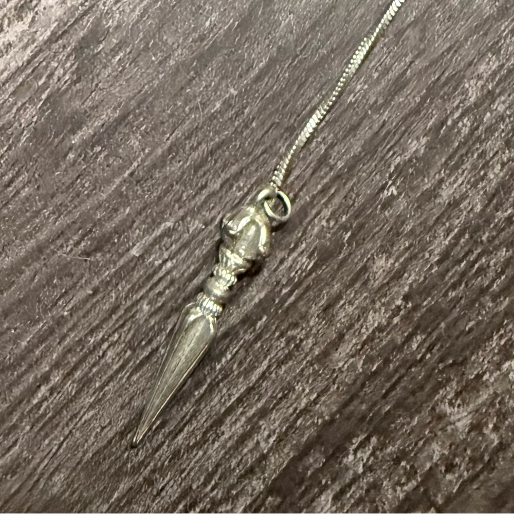 Free People Boho Silver Necklace with Pendant - Picture 3 of 3